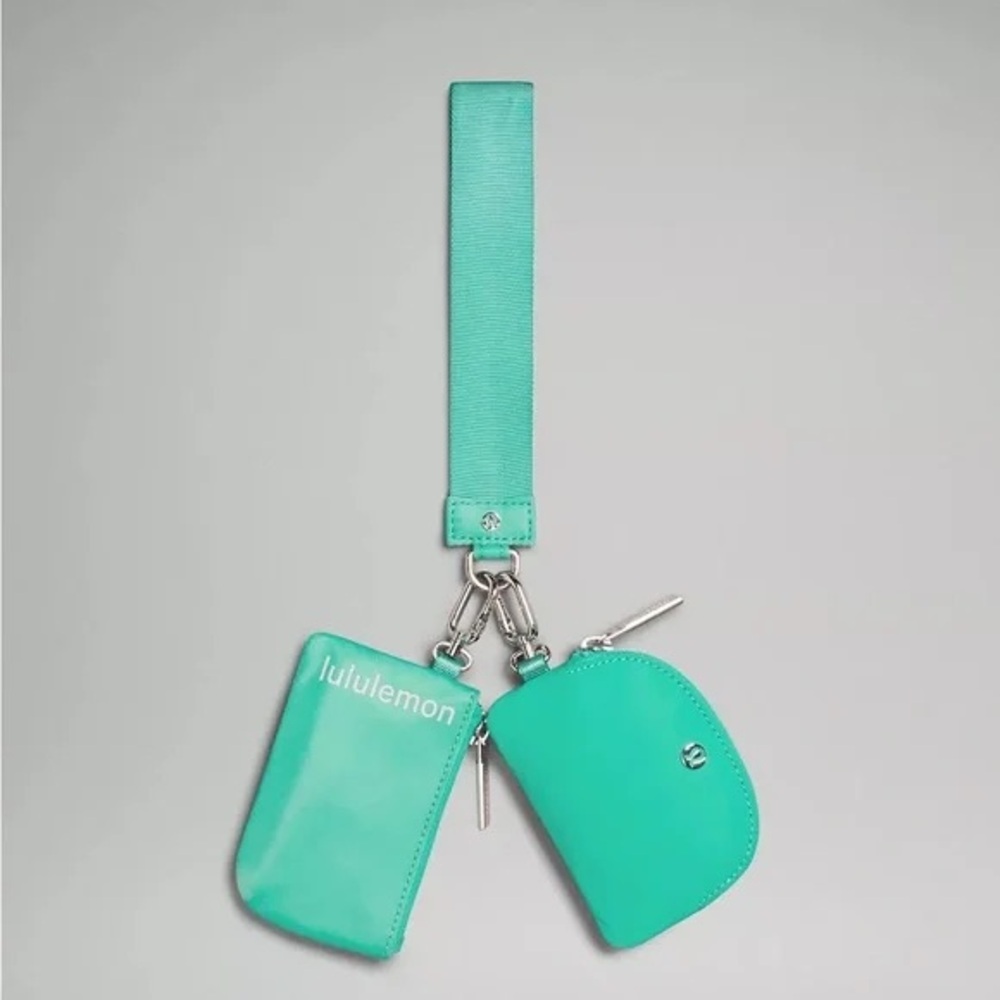 Lululemon Dual Pouch Wristlet- Paradise Green/Vapor - Picture 2 of 4